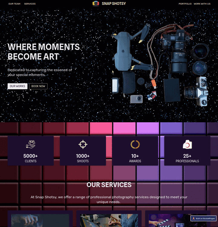 PHOTOGRAPHY WEBSITE TEMPLATES